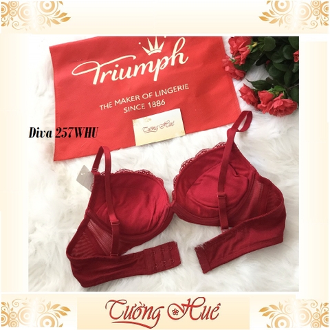 SALE SALE SALE - Áo lót nữ Triumph Diva 257 WHU áo ngực ren cúp bầu ngang.