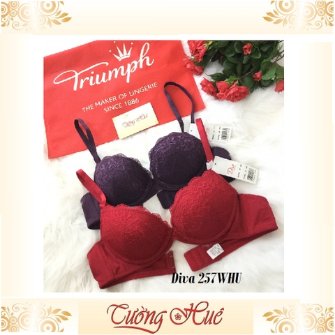 SALE SALE SALE - Áo lót nữ Triumph Diva 257 WHU áo ngực ren cúp bầu ngang.