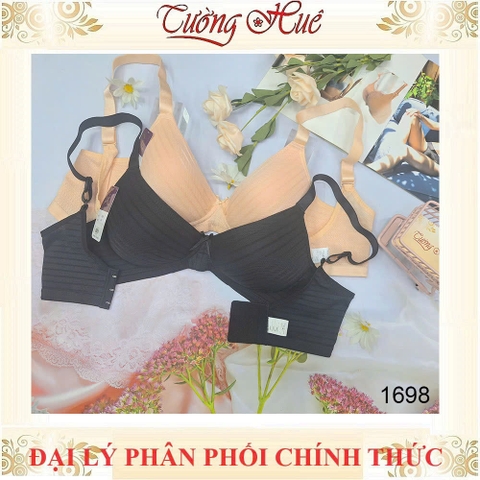 Áo Lót Nữ Đài Loan Iway 1698 Không Gọng Mút Mỏng Dây Bản Lớn 3 móc