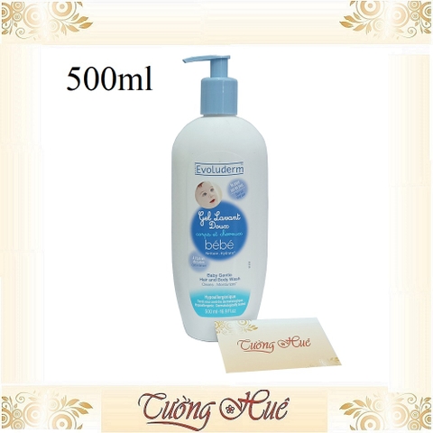 Tắm Gội Cho Bé Evoluderm BéBé Baby Gentle Hair & Body Wash - 500ml.