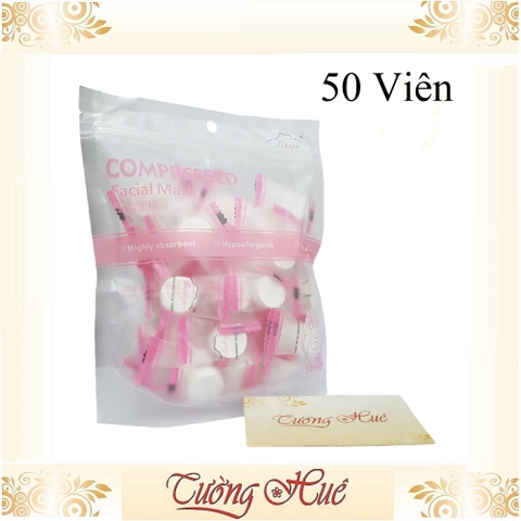 Bịch mặt nạ nén Jieya Compressed Facial Mask - 50 Viên/Bịch