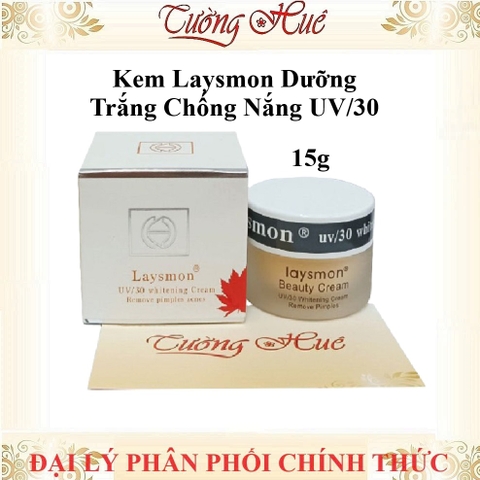 Kem Laysmon Dưỡng Trắng Chống Nắng UV/30 Whitening Cream - 15g - Nắp Nhựa