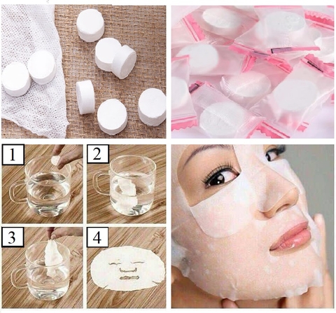 Bịch mặt nạ nén Jieya Compressed Facial Mask - 50 Viên/Bịch