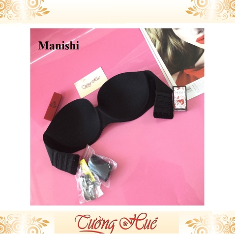 Áo lót nữ Manishi 218 đúc su cúp ngang không dây vai.