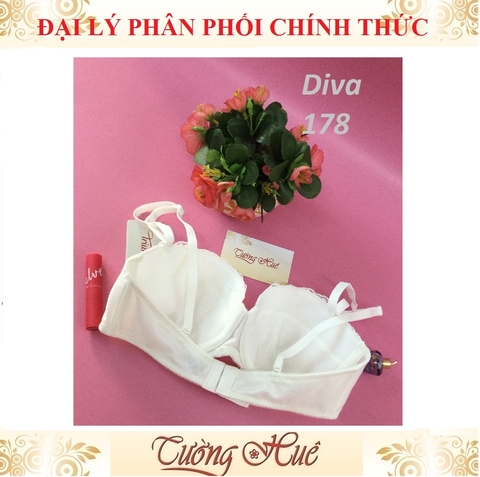 Áo lót nữ Triumph Diva 178 WHPD phối ren cúp ngang (không mút).