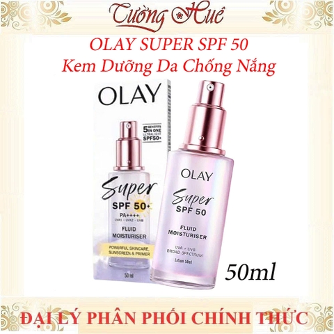 KEM DƯỠNG&nbsp;SÁNG DA CHỐNG NẮNG MỎNG NHẸ OLAY SUPER SPF 50+ 50ml