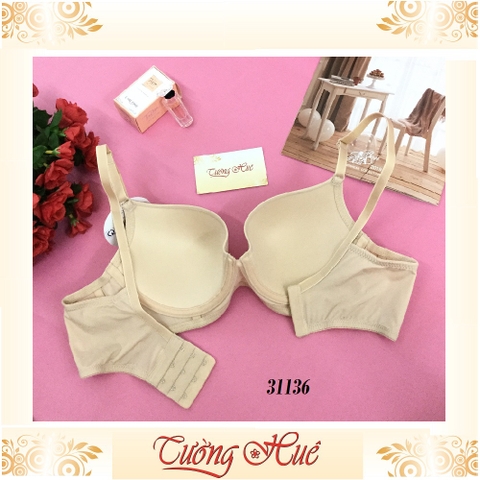 Áo lót nữ Marguerite-Paris 31136 trơn mút mỏng lưng bảng to.