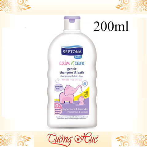 Tắm Gội Cho Bé SEPTONA Baby Calm N Care Gentle Shampoo & Bath - Tím.