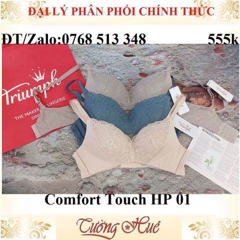 Áo lót nữ Triumph Comfort Touch HP 01 không gọng phối ren lưng bảng to.