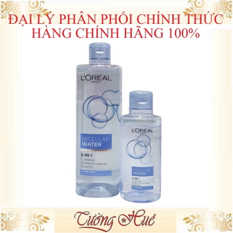 Nước Tẩy Trang Tươi Mát Loreal Micellar Water 3in1 Refreshing ( Có Lựa Chọn )