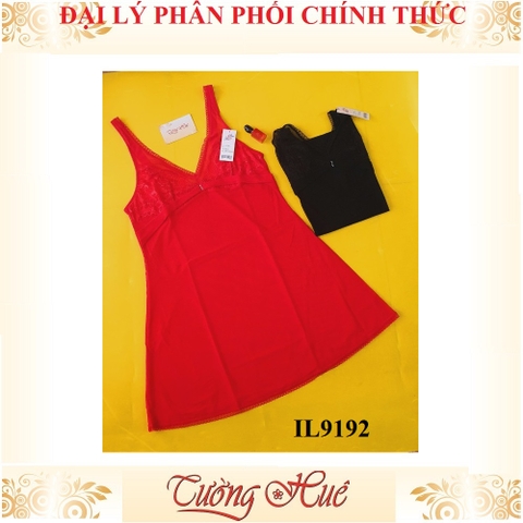 SALE SALE SALE -Đầm ngủ Bon Bon IL9192 hai dây, không cúp lưới xuyên thấu.