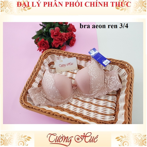 Áo lót nữ Bra Aeon áo ngực nâng phối ren nữa quả.