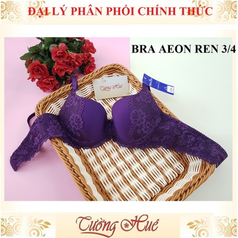Áo lót nữ Bra Aeon áo ngực nâng phối ren nữa quả.