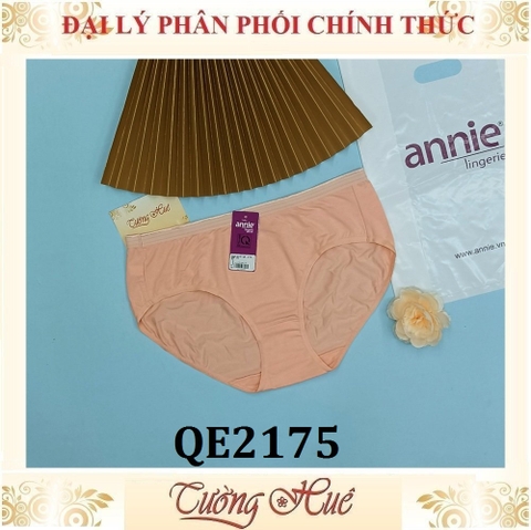 Quần lót nữ Annie QE2175 Trơn Cotton Lưng Vừa.