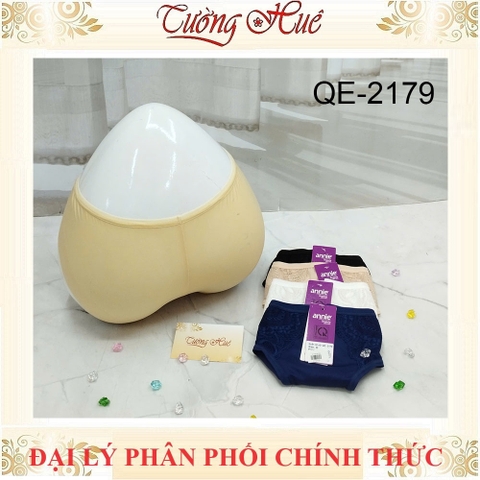 Quần Lót Nữ annie QE2179 Phối Ren Không Viền Mông Lưng Vừa Co Giãn 4 Chiều