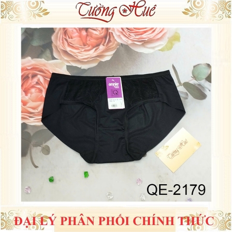 Quần Lót Nữ annie QE2179 Phối Ren Không Viền Mông Lưng Vừa Co Giãn 4 Chiều