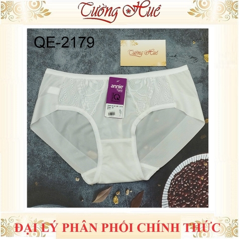 Quần Lót Nữ annie QE2179 Phối Ren Không Viền Mông Lưng Vừa Co Giãn 4 Chiều