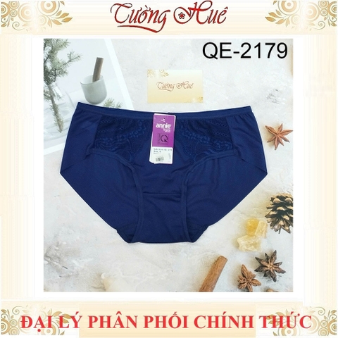 Quần Lót Nữ annie QE2179 Phối Ren Không Viền Mông Lưng Vừa Co Giãn 4 Chiều