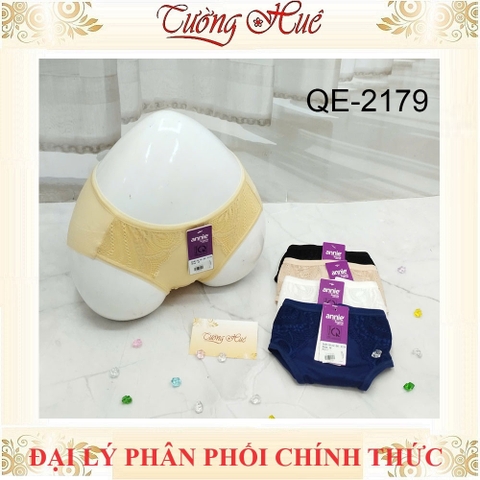 Quần Lót Nữ annie QE2179 Phối Ren Không Viền Mông Lưng Vừa Co Giãn 4 Chiều