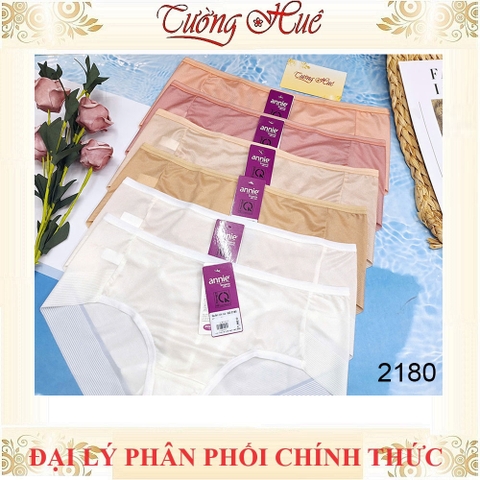 Quần Lót Nữ Thun Lạnh annie QE 2180 Cạp Vừa Viền Mông Không Đường May Đáy Nhỏ Thoáng Mát