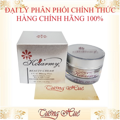 Kem Dưỡng Trắng Da Cao Cấp Kolarmy Beauty Cream - 15g - Bạc.