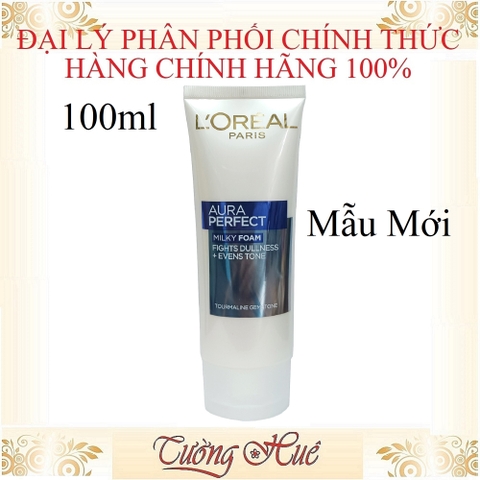 Sữa Rửa Mặt Loreal Aura Perfect Làm Sạch Và Trắng Mịn Da - 100ml - Xanh