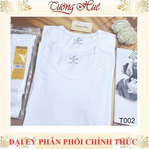Áo Lót Nam Trắng Tay Ngắn Sovitex By relax T002 Cổ Chữ U Cotton Thun Co Dãn Không Viền May 2 Bên Hông