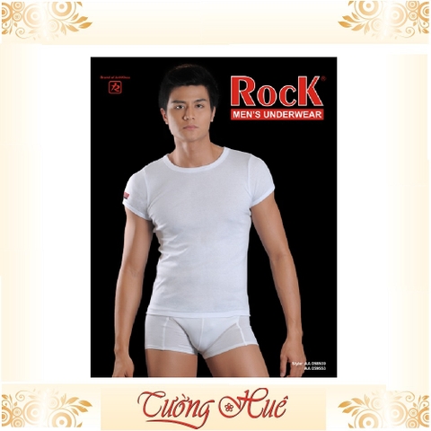 Áo lót nam Rock AA5076 áo có tay cổ tròn màu trắng.