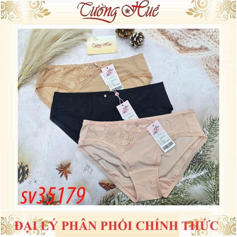 Quần lót nữ Bon Bon SV35179 lưng vừa ren mềm dính charm