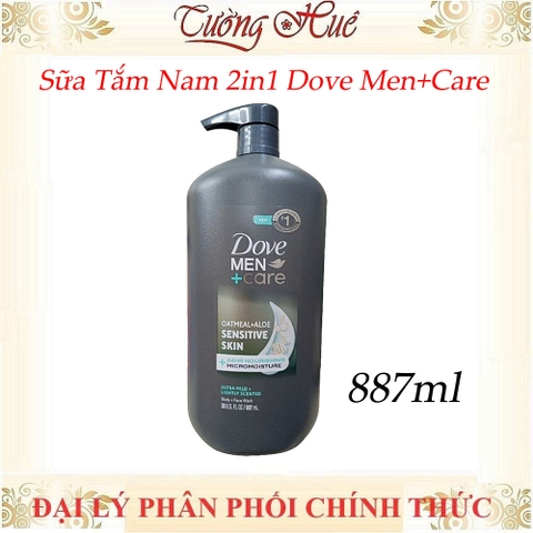 Sữa Tắm Cho Nam 2in1 Dove Men+Care Body + Face Wash 887ml