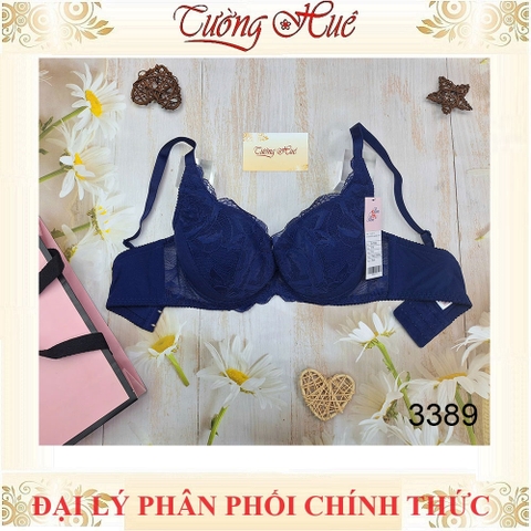 Áo Lót Nữ Bon Bon BV3389 Phối Ren Mút Mỏng - Có Thể Tháo Rời Dây Bản To 3 Móc Cài
