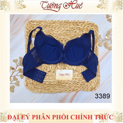 Áo Lót Nữ Bon Bon BV3389 Phối Ren Mút Mỏng - Có Thể Tháo Rời Dây Bản To 3 Móc Cài
