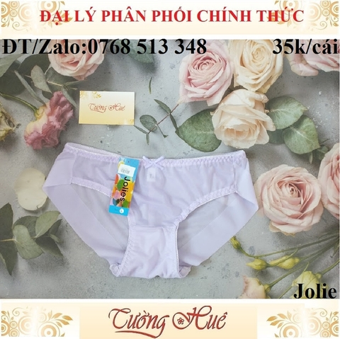 Quần lót nữ Jolies trơn lưng thấp không viền mông.