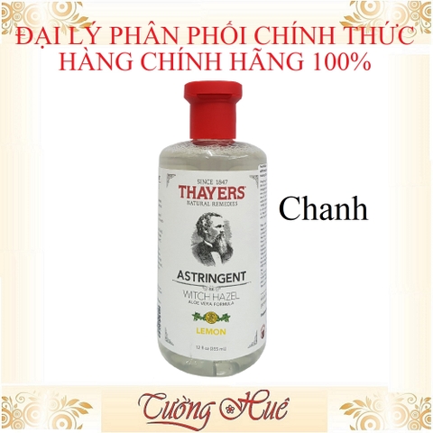 Nước Hoa Hồng THAYERS Witch Hazel Lemon Toner - 355ml - Chanh.