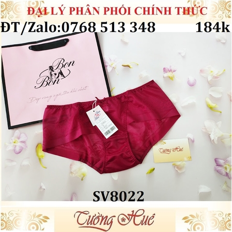 Quần lót nữ Bon Bon SV8022 ren lưới hoa văn không viền may, lưng thấp vừa.