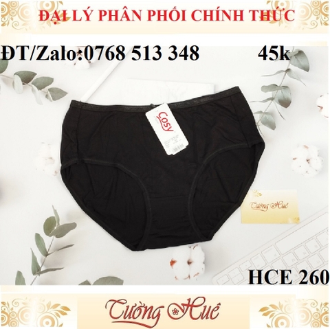 Quần lót nữ Cosy HCE 260 cotton trơn lưng cao.