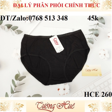 Quần lót nữ Cosy HCE 260 cotton trơn lưng cao.