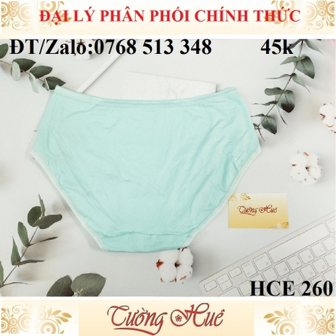 Quần lót nữ Cosy HCE 260 cotton trơn lưng cao.