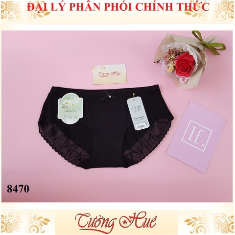 Quần lót nữ Lian Xia 8470 trơn phối lưới chữ freesize MÀU NGẪU NHIÊN.