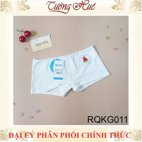 Quần lót bé gái Relax RQKG011 6T-11T quần dạng đùi chất cotton mềm màu trơn họa tiết nhỏ xinh.
