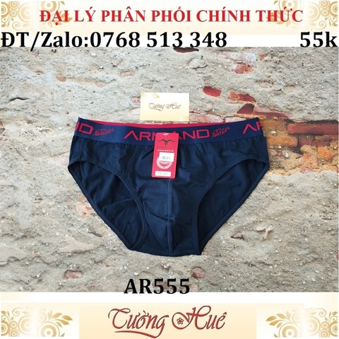 Quần lót nam Armand AR555 cotton trơn, lưng bảng to.
