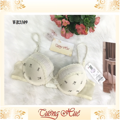 SALE SALE SALE - Áo lót nữ Wacoal WB 3109 họa tiết nơ phối ren.