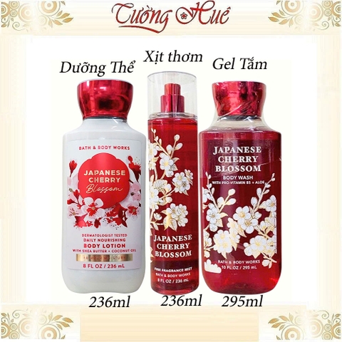 Tắm Dưỡng Xịt Thơm Bath & Body Works Japanese Cherry Blossom (Có Lựa Chọn)