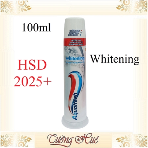 Ống Kem Đánh Răng Aquafresh Whitening 3in1 - 100ml
