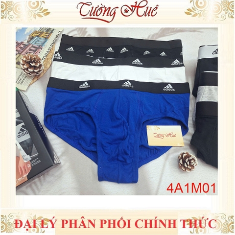 Quần Lót Nam Cotton Adidas 4A1M01 Mềm Mịn Thấm Hút (Form Quần lớn, khách nên lùi 2 size)