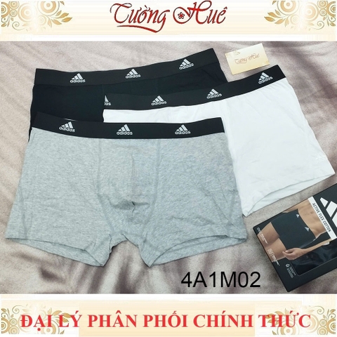 [HÀNG CHÍNH HÃNG] Quần lót nam Adidas 4A1M02 dạng quần đùi cotton co giãn ( FORM LỚN GIẢM 2 SIZE)