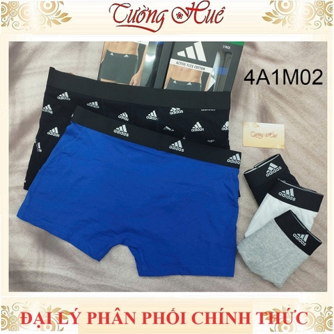 [HÀNG CHÍNH HÃNG] Quần lót nam Adidas 4A1M02 dạng quần đùi cotton co giãn ( FORM LỚN GIẢM 2 SIZE)