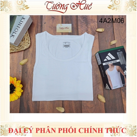 Áo Lót Nam Adidas 4A2M06 Chất Cotton Co Dãn Mềm Mịn  Kiểu Tank Top (FORM ÁO LỚN, KHÁCH NÊN LÙI 2 SIZE)