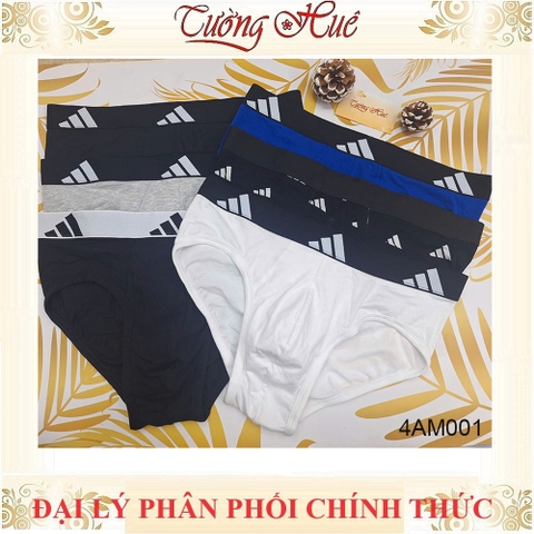Quần Lót Nam Cotton Adidas 4AM001 Mềm Mịn Thấm Hút KiểuTối Giản (Form Quần lớn, khách nên lùi 2 size)