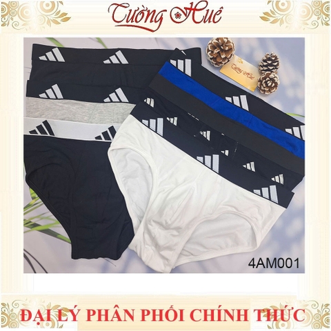 Quần Lót Nam Cotton Adidas 4AM001 Mềm Mịn Thấm Hút KiểuTối Giản (Form Quần lớn, khách nên lùi 2 size)